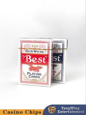 Original pabrik kustomisasi 280g Blue Core Card Baccarat Merah Biru Bee Poker Meja Khusus Kartu