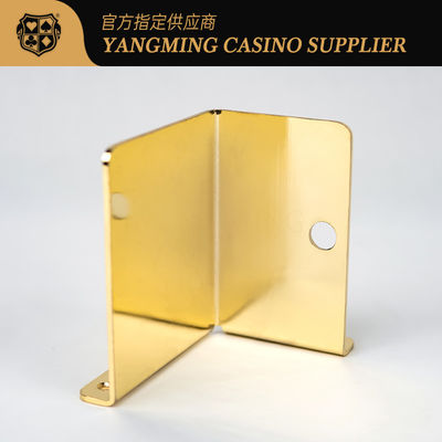 Desain Pabrik Custom Kualitas Tinggi Kuning Plating Metal Discard Card Holder Poker VIP Club Dedicated Metal Playing Card Carrier
