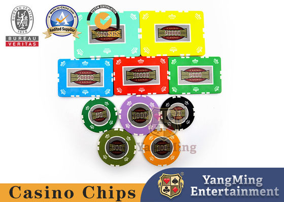 Plastik RFID Set Chip Casino / 10 Gram Poker Club Permainan Stiker Chip