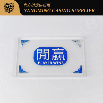 Akrilik Kristal Kental Banker Idle Card Biru Merah Warna Idle Banker Poker Game Button
