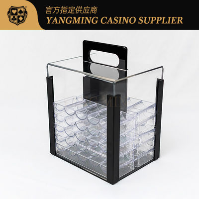Kotak Chip Akrilik 1000 Yard Esensial Perjudian Poker untuk Baccarat dan Permainan Kasino Lainnya