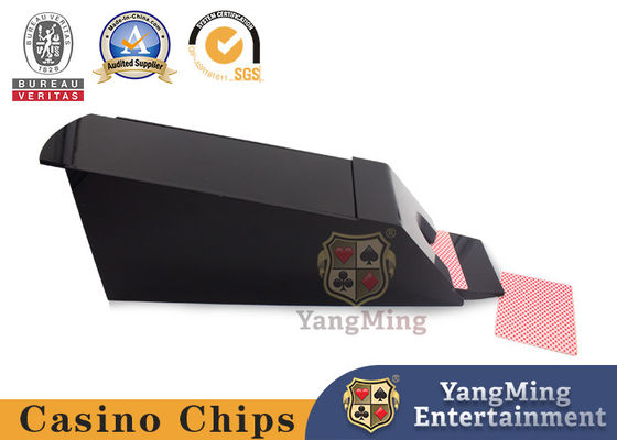 Semua Hitam Waterproof Plastik Dealer High-end Produsen Pribadi Custom sepenuhnya tertutup 8 Deck Card Discard Shoe