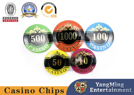 760 keping chip kristal akrilik berkualitas tinggi set Texas Hold'em stamping panas chip plastik ungu anti-pemalsuan chip mata uang pabrik spot