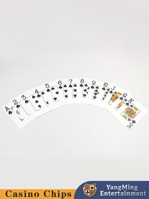 Lapisan Matte Untuk Permainan Texas Hold'Em Anti-Sidik Jari Anti-Selip Pengocokan Halus Bahan PVC Plastik Cetakan Besar 280 Gram Kartu Remi Berkotak Hitam.