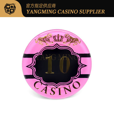 Keping Transparan Kristal Akrilik Klub Ruang Catur Hiburan Keping Baccarat Poker Stamping Harimau Keping