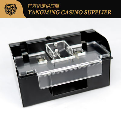 1 - 2 Deck Casino Poker Shuffler Kartu Khusus Dengan Penutup Besi Logam Transparan
