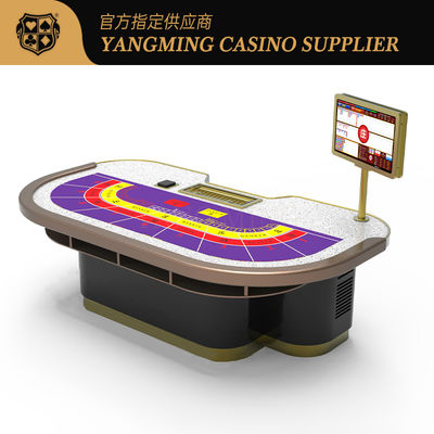 Solusi Meja Kasino High-End 9 Pemain Baccarat / Poker Hibrida Dengan Logo Khusus
