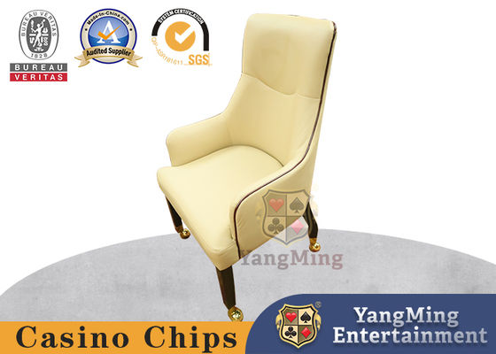 Casino Baccarat Customized Beige Luxury Hotel Customized Casual Metal Pulley Kursi Makan