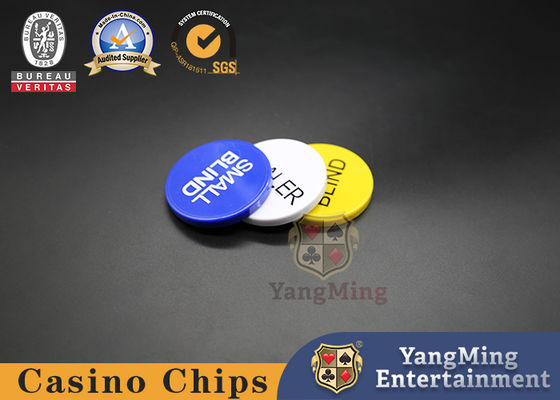 50 * 6mm Aksesoris Permainan Kasino Texas Poker Vip Club Dealer Tombol Besar Buta Kecil Meja Didedikasikan