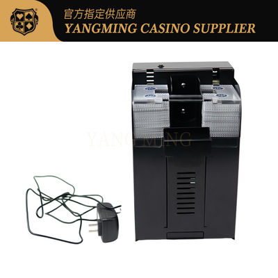 Internasional Full Automatic 8-Deck Texas Hold'Em Shuffler Dibuat Dari Besi Logam Hitam Untuk Permainan Kasino