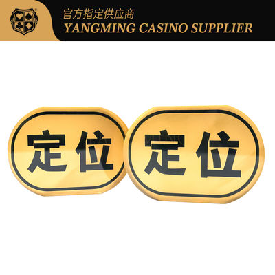 Tahan air Sutra Emas Layar Spidol Baccarat Bentuk Oval Untuk Casino Poker Game