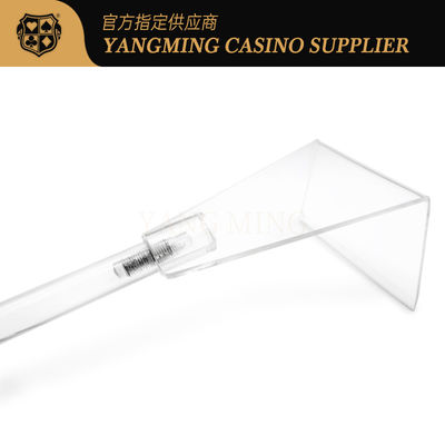 Kasino Permainan Aksesori Akrilik Penuh Keripik Poker Rake / Plastik Telescopic Disassembly Chips Perjudian Rake