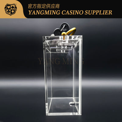 6 Deck Baccarat Poker Table Akrilik Transparan Tinggi 171 * 100 * 80mm