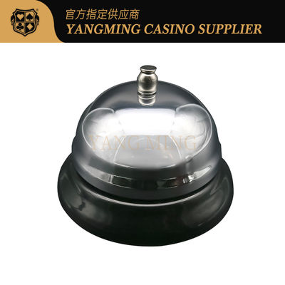 Chrome Finsh Metal Construction Loud Clear Casino Poker Table Meja Panggilan Ring