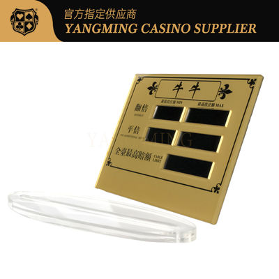 Casino Bull Poker Table Limited Kartu Merah Akrilik Plastik Screen Printing Dapat Disesuaikan