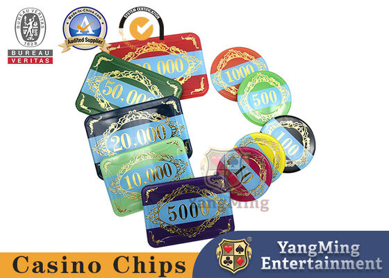 Ekonomi Plastik Kasino Poker Chips Set 760 pcs Dengan Aluminium Case