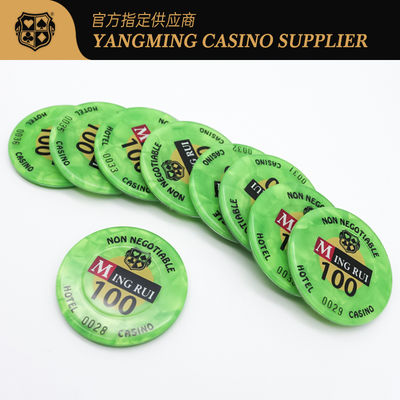 ABS RFID Chips Perjudian, Chipset Poker Monte Carlo Blackjack Dengan Nomor Keamanan