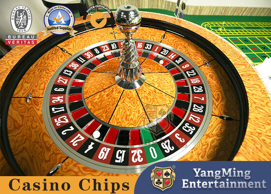 Sertifikasi Internasional 36 Nomor Meja Roulette Kayu 32 Inch 80 CM Diameter Roda Padat