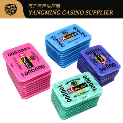 Lasvegas RFID Poker Chips Set Clay Casino Stiker Nomor Keamanan Untuk Kompetisi Perjudian
