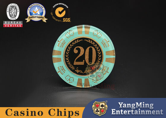 Chips Poker Kristal Anti Pemalsuan / Chips Poker Rectangular Untuk Kasino