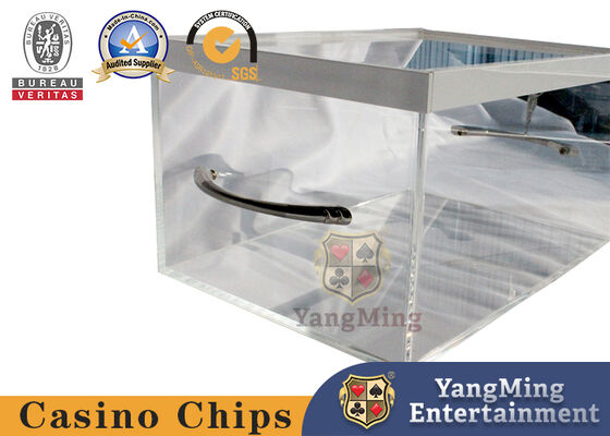 Kotak Meja Poker Plastik Drop Dengan Logo / Golden Acrylic Cash Tips Box