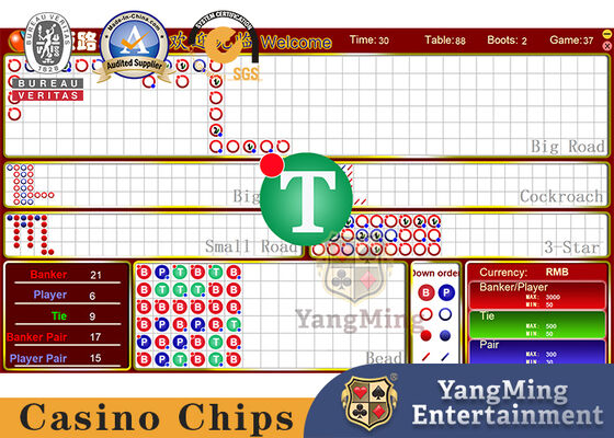 Sistem Pertaruhan Baccarat Internasional / Persaingan Tiger Table Table Sistem Hasil Perangkat Lunak Kasino Dengan Layar