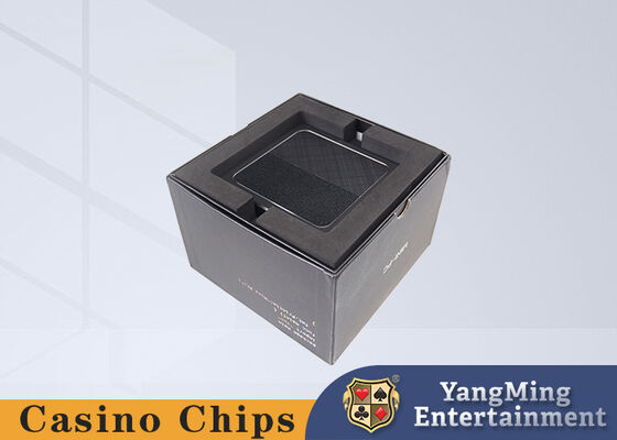 Sistem Meja Baccarat Perjudian Internasional Kustom Mewah Perusahaan Tuan Rumah Logam Hitam 