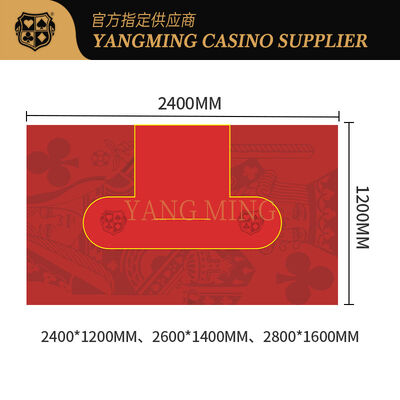 Custom Waterproof Casino Tablecloth untuk 9 Pemain Texas Holdem Poker Game Meja