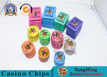 Gambling RFID Casino Chips / ABS Poker Chips Set With Uv Mark 13.56Mhz
