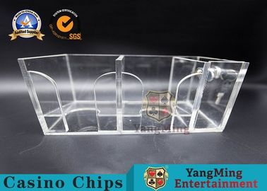 Kualitas Tinggi Dua Sisi Box Gaming 8 Deck Akrilik Poker Discard Holder Dengan Kunci