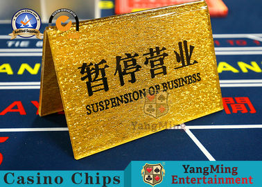 Ramah Lingkungan Tinggi melalui Emas Kartu Nomor Layar Akrilik Custom VIP Clubhouse Dijamin Cina Dan Inggris Papan Nomor