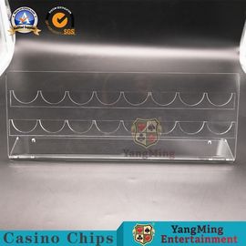 Full Transparent Roulette Wheel Table Chips Display Horizontal Section Casino Round Chips Rake