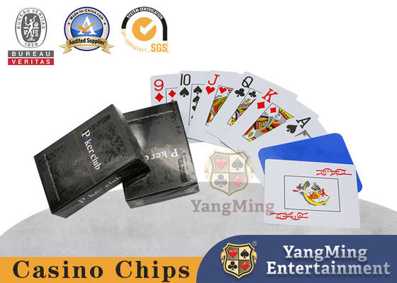 100% PVC Plastik Texas Hold'Em Meja, Kasino Khusus Merah Dan Biru Waterproof bermain kartu