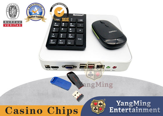 Kasino Spesifik Baccarat Perangkat Lunak Host Aluminium Alloy Perak Poker Game Table System Komputer
