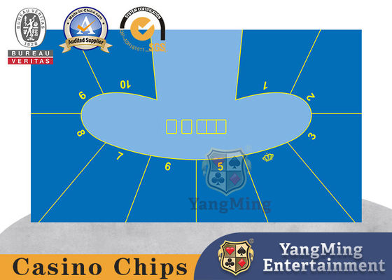 Pea Oval Upgrade Desain 10 Orang Texas Hold'em Custom Waterproof Game Tablecloth