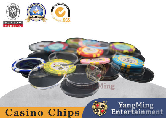 Spcaer Pembagi Chip Poker Bulat 40mm Transparan Sepenuhnya Dapat Disesuaikan