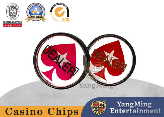 Double-sided diukir transparan acrylic Custom Texas Hold'em Poker Table Table Dealer Button