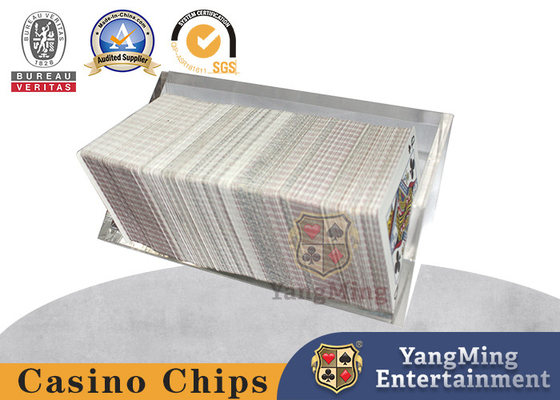 Akrilik Transparan Penuh 8 Set Custom Triangle Gaming Table Tabletop Pemegang Kartu yang dibuang
