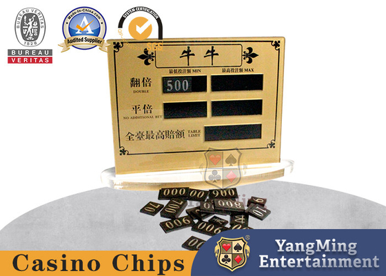 Casino Bull Poker Table Limited Kartu Merah Akrilik Plastik Screen Printing Dapat Disesuaikan